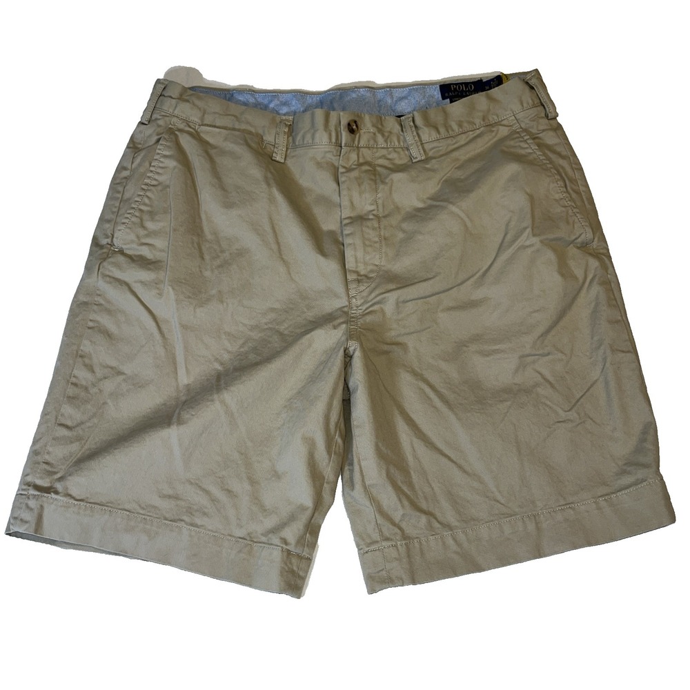 Polo Ralph Lauren Stretch Classic Fit Khaki Shorts 36 Chino Stretch Cotton Blend